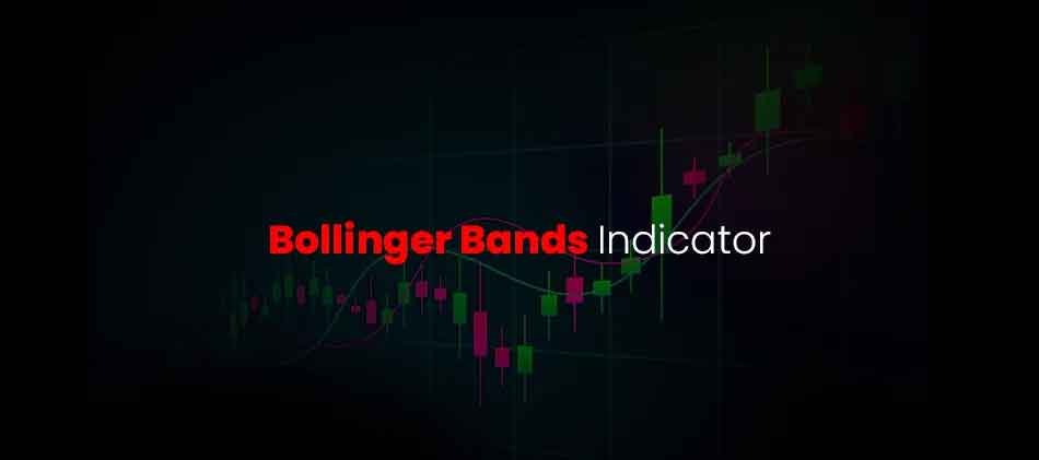Illustration of Bollinger Bands indicator showing upper, middle, and lower bands with price movements on a stock trading chart.