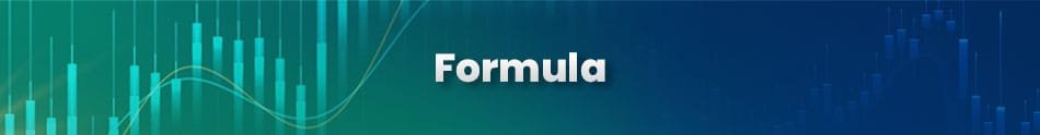 Stylized banner with the word 'Formula' displayed over a trading chart background featuring candlesticks and trend lines.